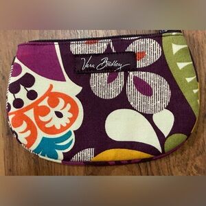 Vera Bradley Multicolor Floral Coin Purse Plume Crazy Pattern Removable Strap
